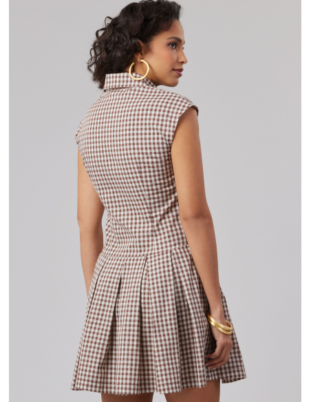 Patron McCall's 8576.H5 (34-42) - Robe taille basse à plis box & manches variées