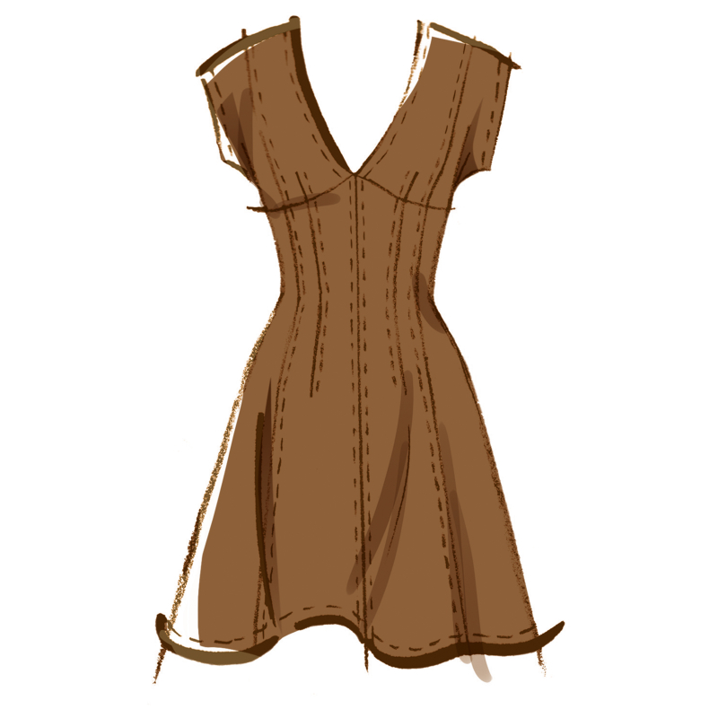 Patron McCall's 8577.K5 (36-44) - Robe ajustée à manches variées et encolure v