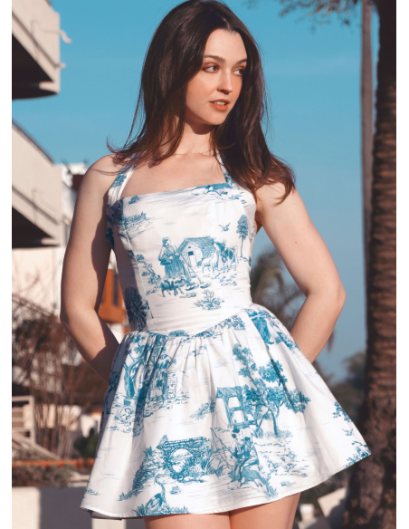 Patron McCall's 8578.D5 (32-40) - Robe mini halter tie & jupe froncée