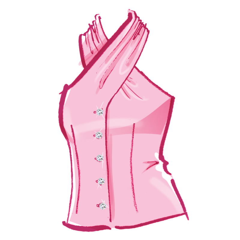 Patron McCall's 8579.K5 (36-44) - Top halter noué devant boutonné chic