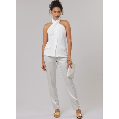 Patron McCall's 8579.Y5 (46-54) - Top halter noué devant boutonné chic 2