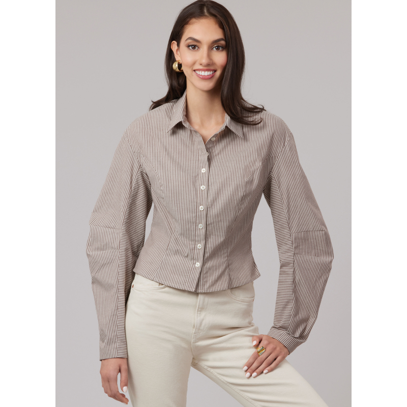 Patron McCall's 8580.H5 (34-42) - Chemise ajustée à col classique