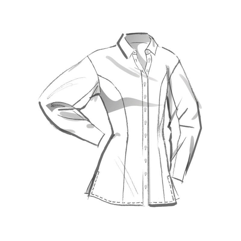 Patron McCall's 8580.H5 (34-42) - Chemise ajustée à col classique