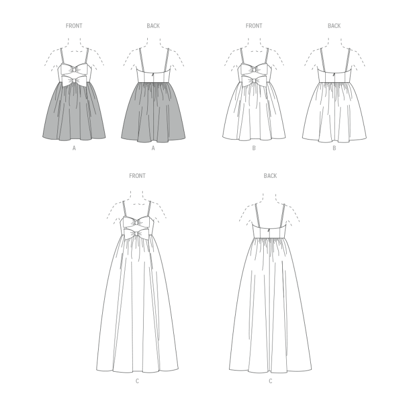 Patron McCall's 8581.W2 (48-56) - Robe taille empire sweetheart à bretelles