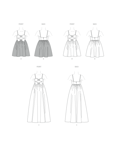 Patron McCall's 8581.W2 (48-56) - Robe taille empire sweetheart à bretelles