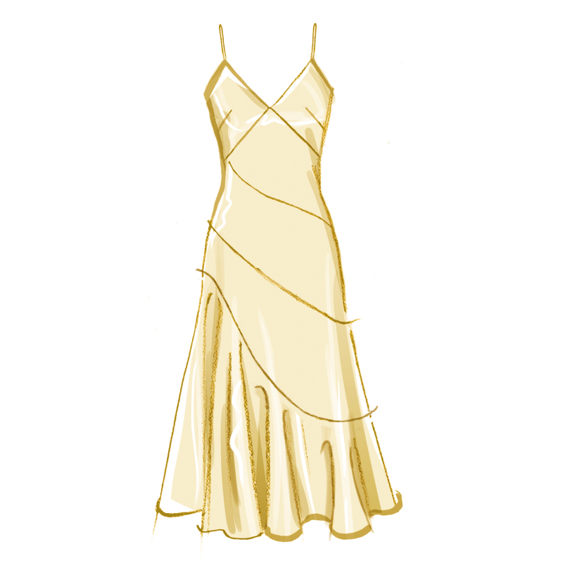Patron McCall's 8582.K5 (36-44) - Robe ajustée à bretelles spaghetti et jupe biais