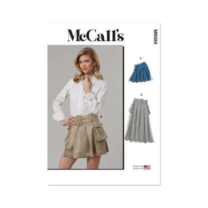 Patron McCall's 8584.K5 (36-44) - Jupe plissée deux longueurs avec ceinture