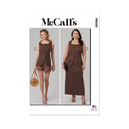 Patron McCall's 8585.W2 (48-56) - Ensemble top et pantalon