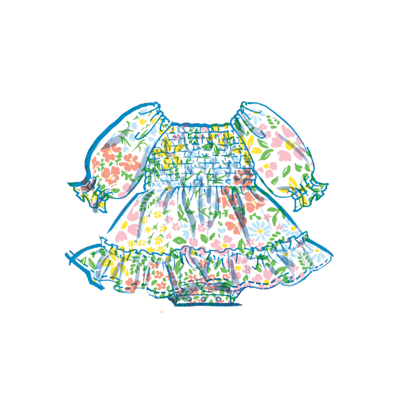 Patron McCall's 8591.A (1-18) - Barboteuse bébé et robes
