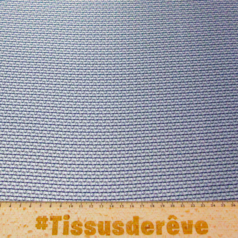 Jacquard 100% soie - Entrelacs bleu marine et gris