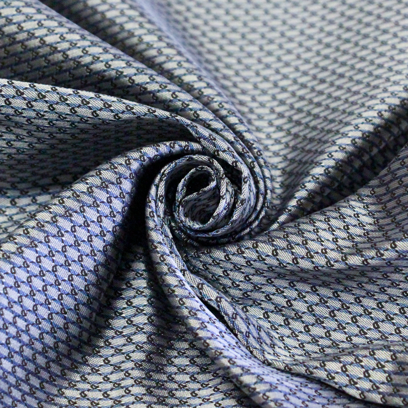 Jacquard 100% soie - Cachemire blanc fond marron