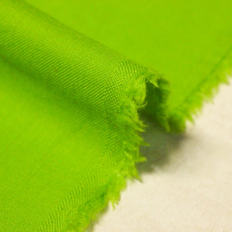 Twill laine & soie - Vert pomme