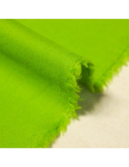Twill laine & soie - Vert pomme