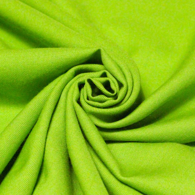 Twill laine & soie - Vert pomme