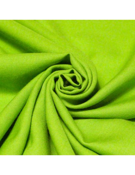 Twill laine & soie - Vert pomme