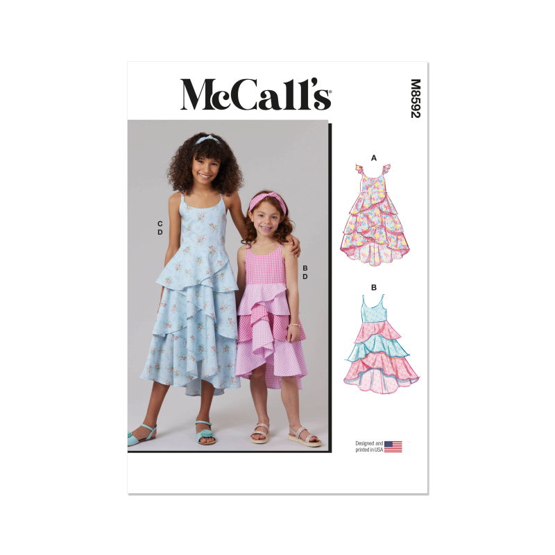 Patron McCall's 8592.HH (3-6) - Robe enfant et serre‑tête