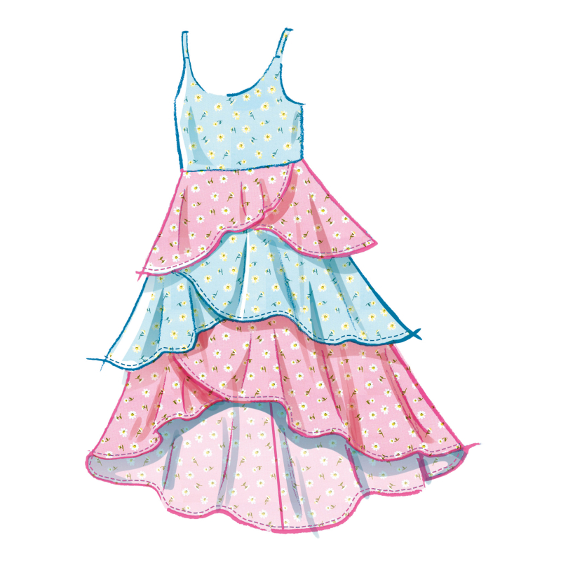 Patron McCall's 8592.K5 (7-14) - Robe enfant et serre‑tête