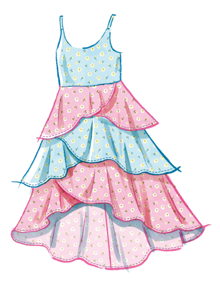 Patron McCall's 8592.K5 (7-14) - Robe enfant et serre‑tête
