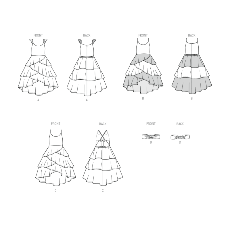 Patron McCall's 8592.K5 (7-14) - Robe enfant et serre‑tête