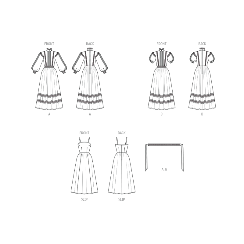 Patron McCall's 8595.A (34-42) - Robe longue, combinaison et ceinture
