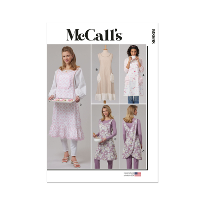 Patron McCall's 8598.A - Tabliers croisées style campagne