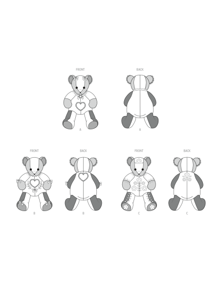 Patron McCall's 8599.OS - Ours en peluche patchwork