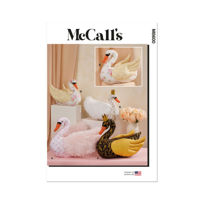 Patron McCall's 8600.OS - Peluches cygnes en 2 tailles