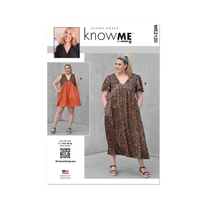 Patron KnowMe 2120.Y5 (46-54) - Robe fluide trapèze