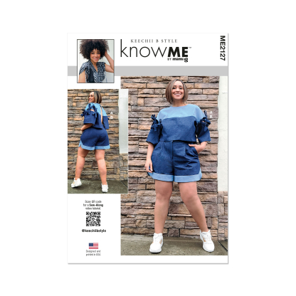 Patron KnowMe 2127.AA (38-46) - Top & Shorts manches kimono