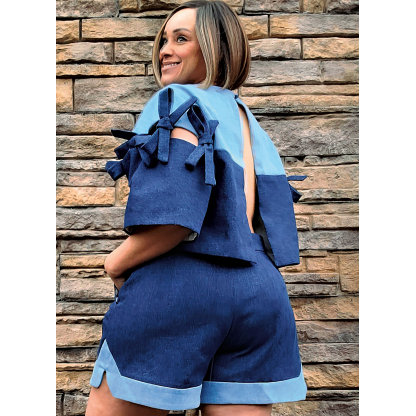 Patron KnowMe 2127.AA (38-46) - Top & Shorts manches kimono 2