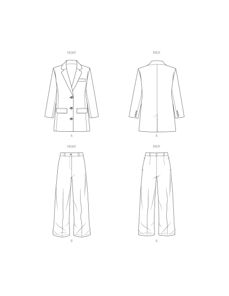 Patron KnowMe 2128.Y5 (46-54) - Veste & Pantalon