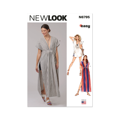 Patron New Look 6795 - Caftan deux longueurs