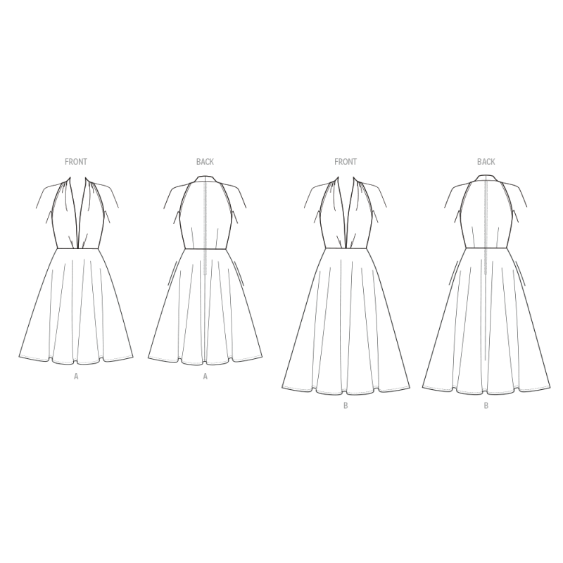 Patron New Look 6797 - Robe deux longueurs