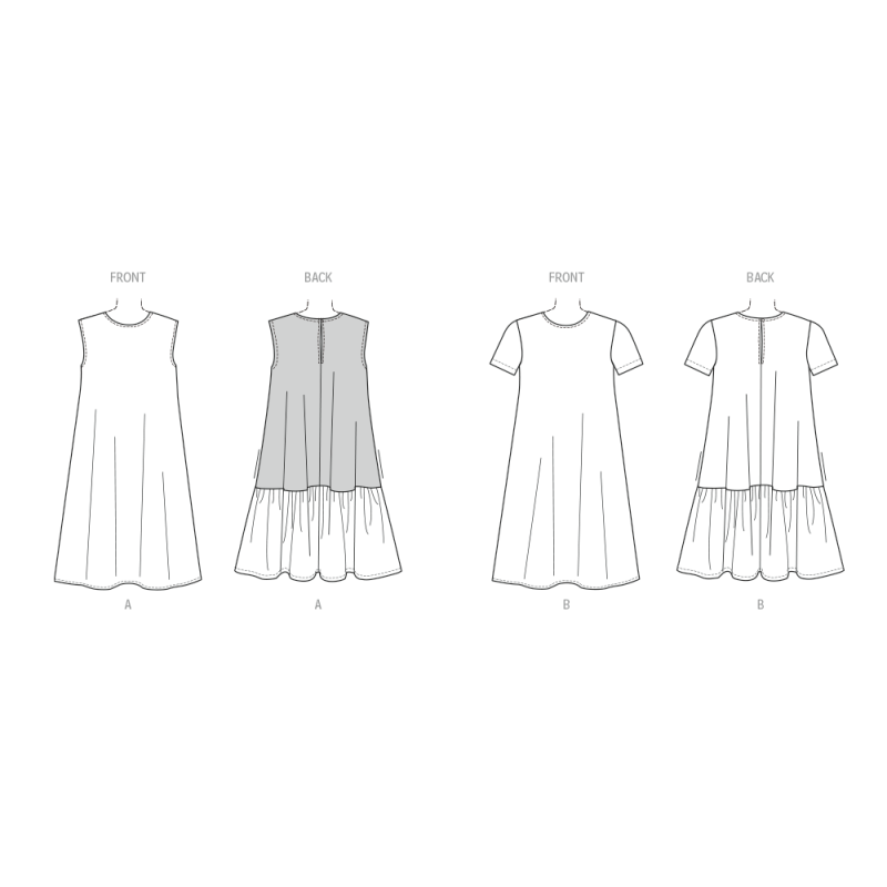 Patron New Look 6799 - Robe avec variantes manches & longueurs