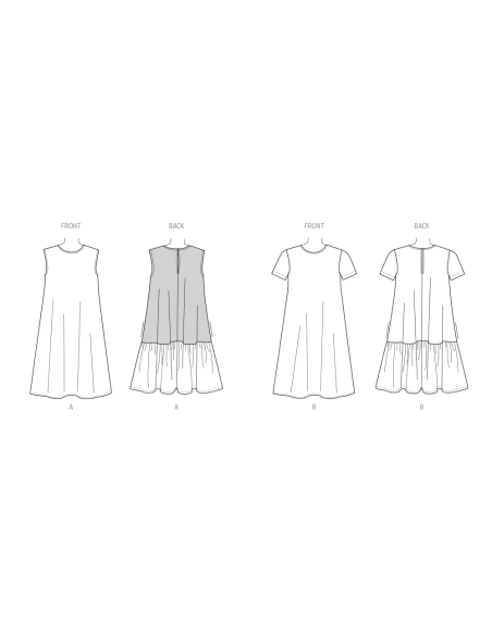 Patron New Look 6799 - Robe avec variantes manches & longueurs
