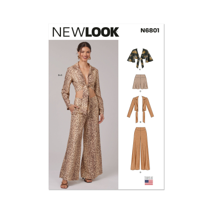 Patron New Look 6801 - Tops, Shorts & Pantalon