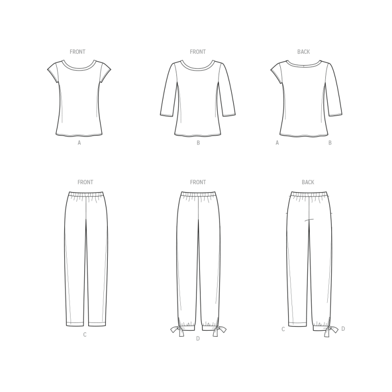 Patron New Look 6803 - Top & Pantalon Court