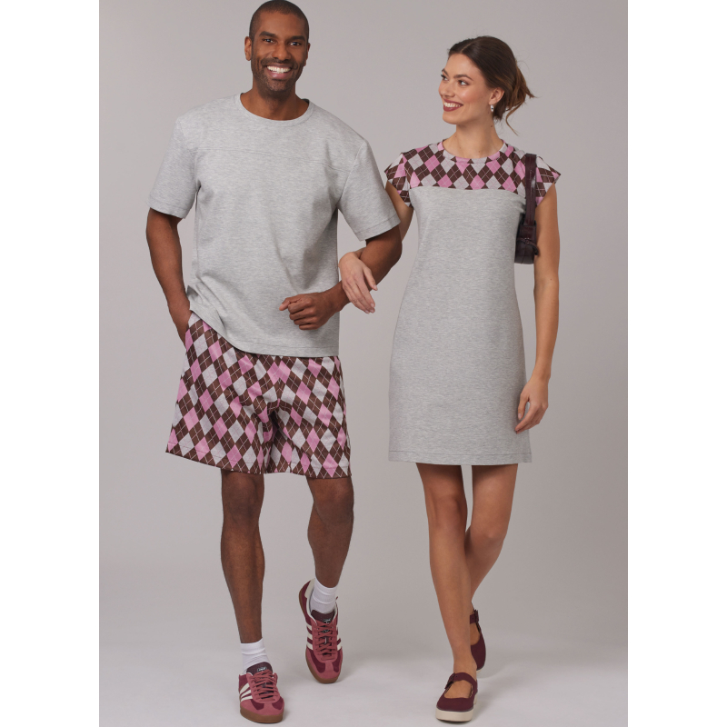 Patron New Look 6805 - Pyjama unisexe & chemise-robe de nuit