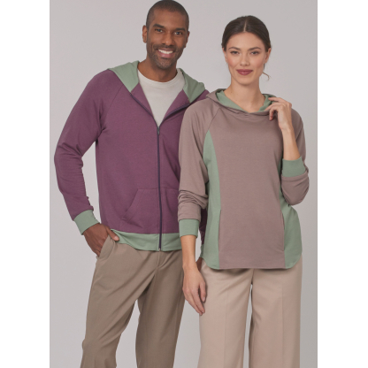 Patron New Look 6806 - Hoodies unisexes confort 2