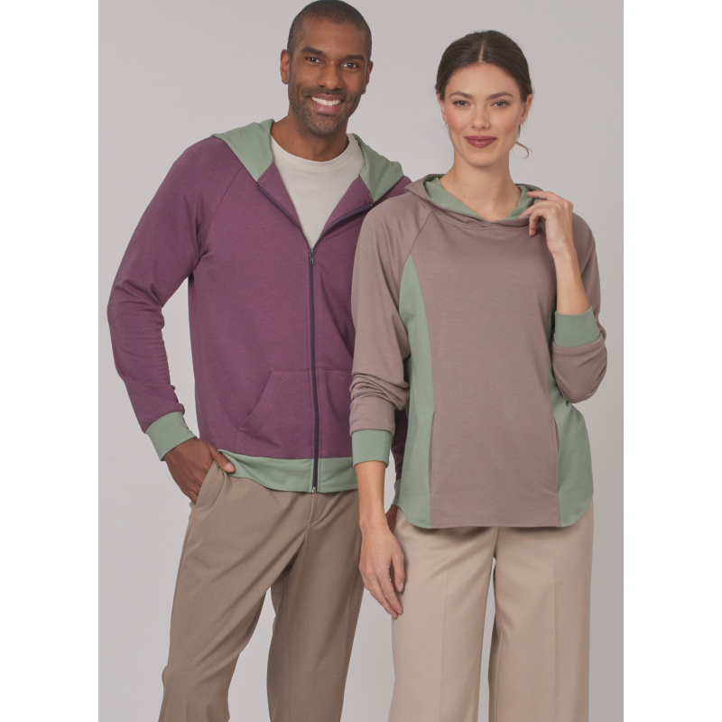 Patron New Look 6806 - Hoodies unisexes confort