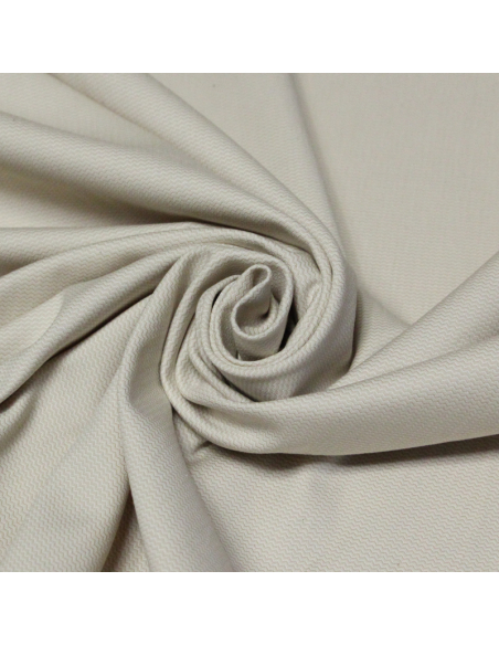 Piqué chevron coton & élasthanne - Beige