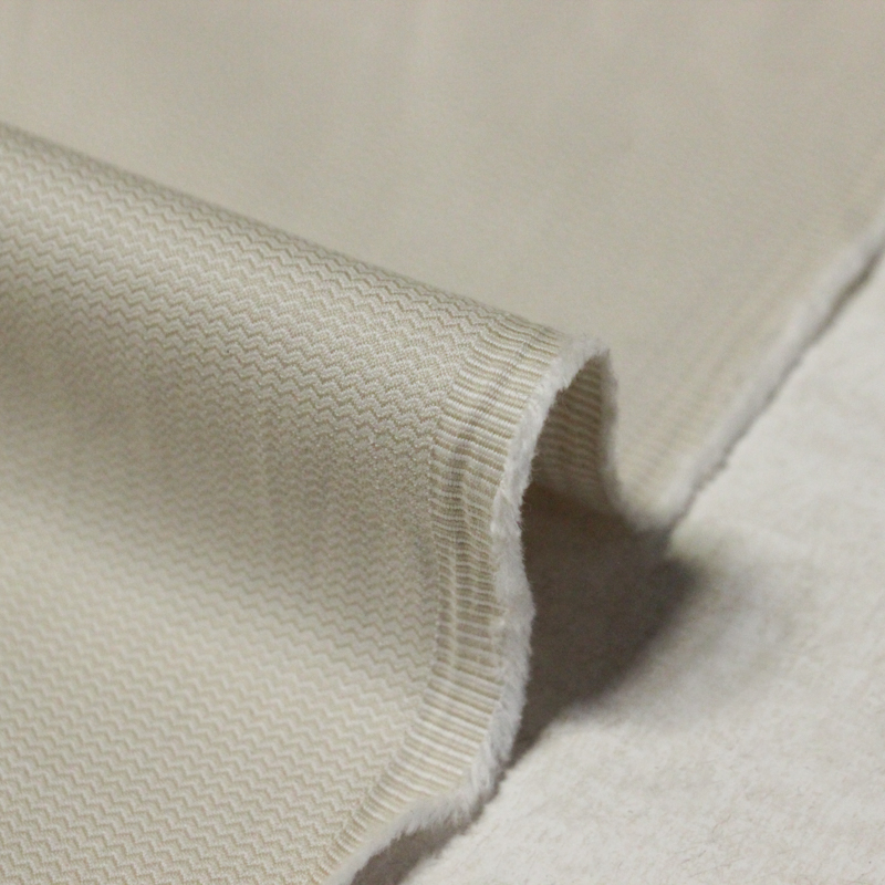 Piqué chevron coton & élasthanne - Beige