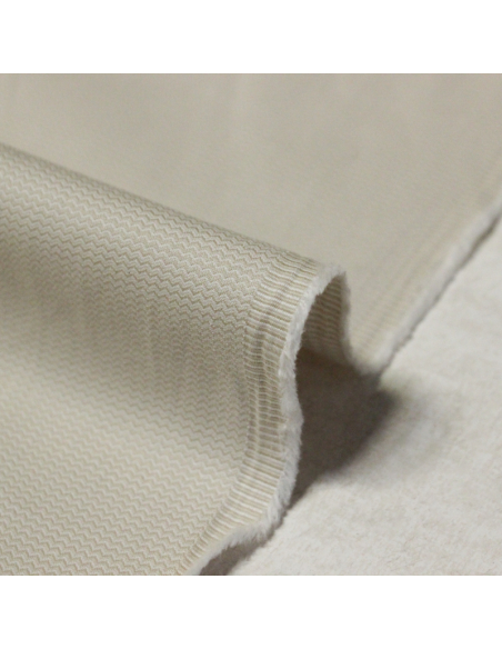 Piqué chevron coton & élasthanne - Beige