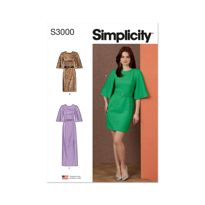 Patron Simplicity 3000.AA (38-46) - Robe ajustée 3 longueurs