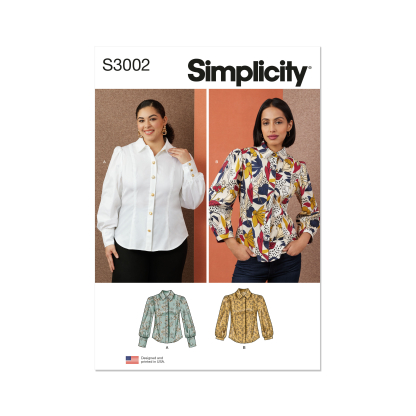 Patron Simplicity 3002.M1 (38-46) - Blouse boutonnée devant