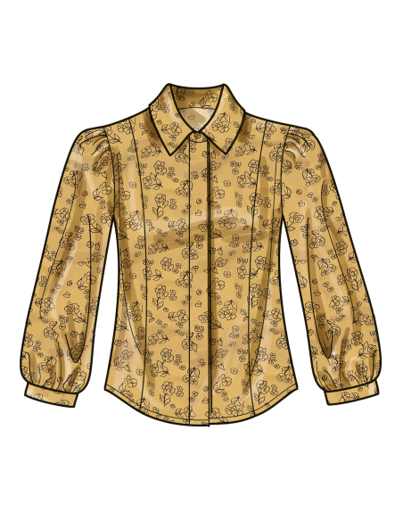 Patron Simplicity 3002.M1 (38-46) - Blouse boutonnée devant