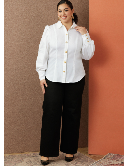 Patron Simplicity 3002.W2 (48-56) - Blouse boutonnée devant