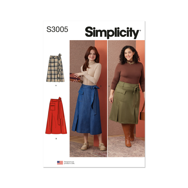 Patron Simplicity 3005.M1 (38-46) - Jupe évasée à panneaux