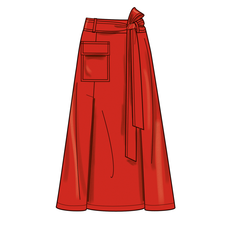 Patron Simplicity 3005.W2 (48-56) - Jupe évasée à panneaux