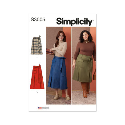 Patron Simplicity 3005.W3 (58-66) - Jupe évasée à panneaux